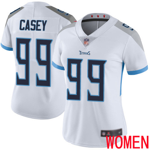 Tennessee Titans Limited White Women Jurrell Casey Road Jersey NFL Football 99 Vapor Untouchable